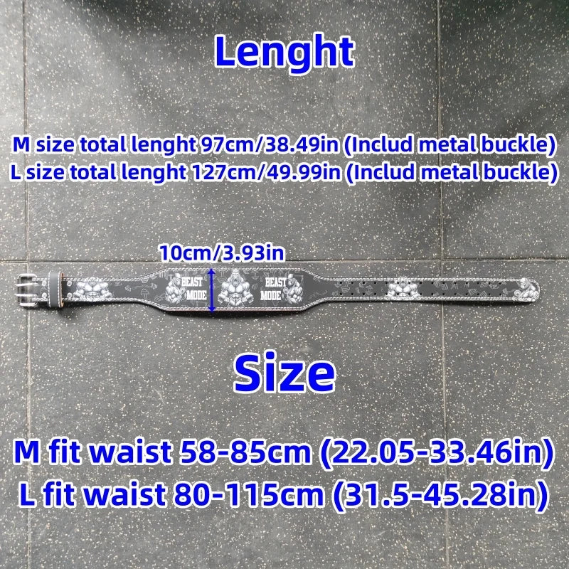 PrimeFit Adjustable Weightlifting Belt – “Ape” Graphic Squat & Deadlift Support