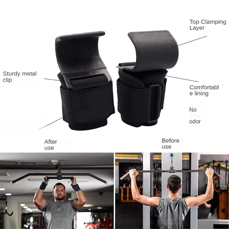 PrimeFit Weight Lifting Hooks with Wrist Support