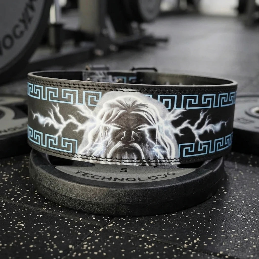 PrimeFit Corrupted Zeus Powerlifting Belt – Heavy Duty Gym Belt for Squat, Deadlift & Core Support
