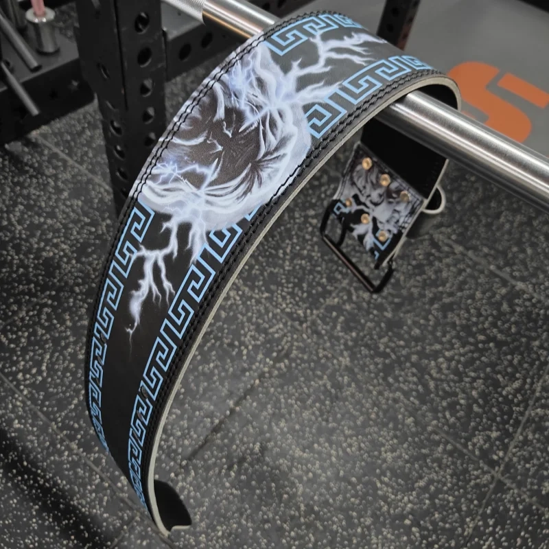 PrimeFit Corrupted Zeus Powerlifting Belt – Heavy Duty Gym Belt for Squat, Deadlift & Core Support