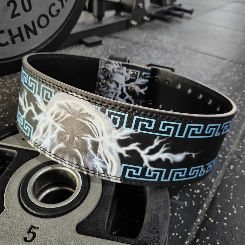 PrimeFit Corrupted Zeus Powerlifting Belt – Heavy Duty Gym Belt for Squat, Deadlift & Core Support