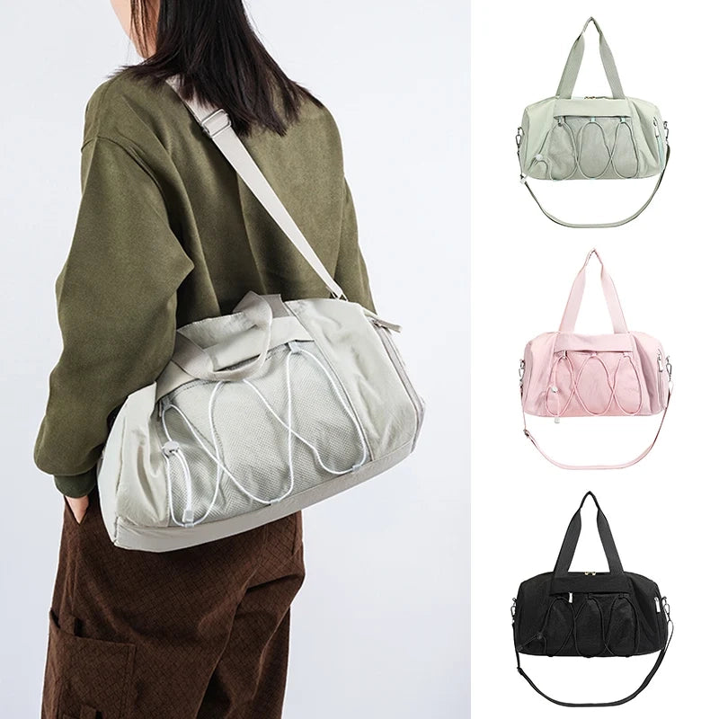 PrimeFit Women’s Gym & Travel Tote Bag – Large Fitness Duffel with Shoe & Wet/Dry Compartment