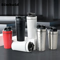PrimeFit Stainless Steel Protein Shaker Bottle (500ml / 750ml) with Mixing Ball – Leak-Proof Gym Protein Cup for Whey Shakes & Fitness