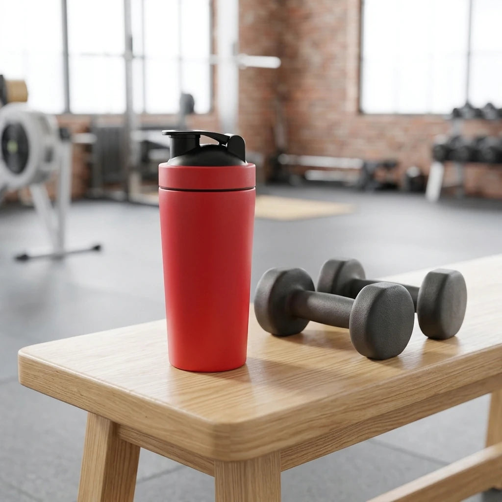 PrimeFit Stainless Steel Protein Shaker Bottle (500ml / 750ml) with Mixing Ball – Leak-Proof Gym Protein Cup for Whey Shakes & Fitness