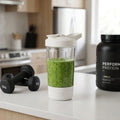 PrimeFit Electric Protein Shaker Bottle – 450ml Self-Mixing Rechargeable Sports Cup