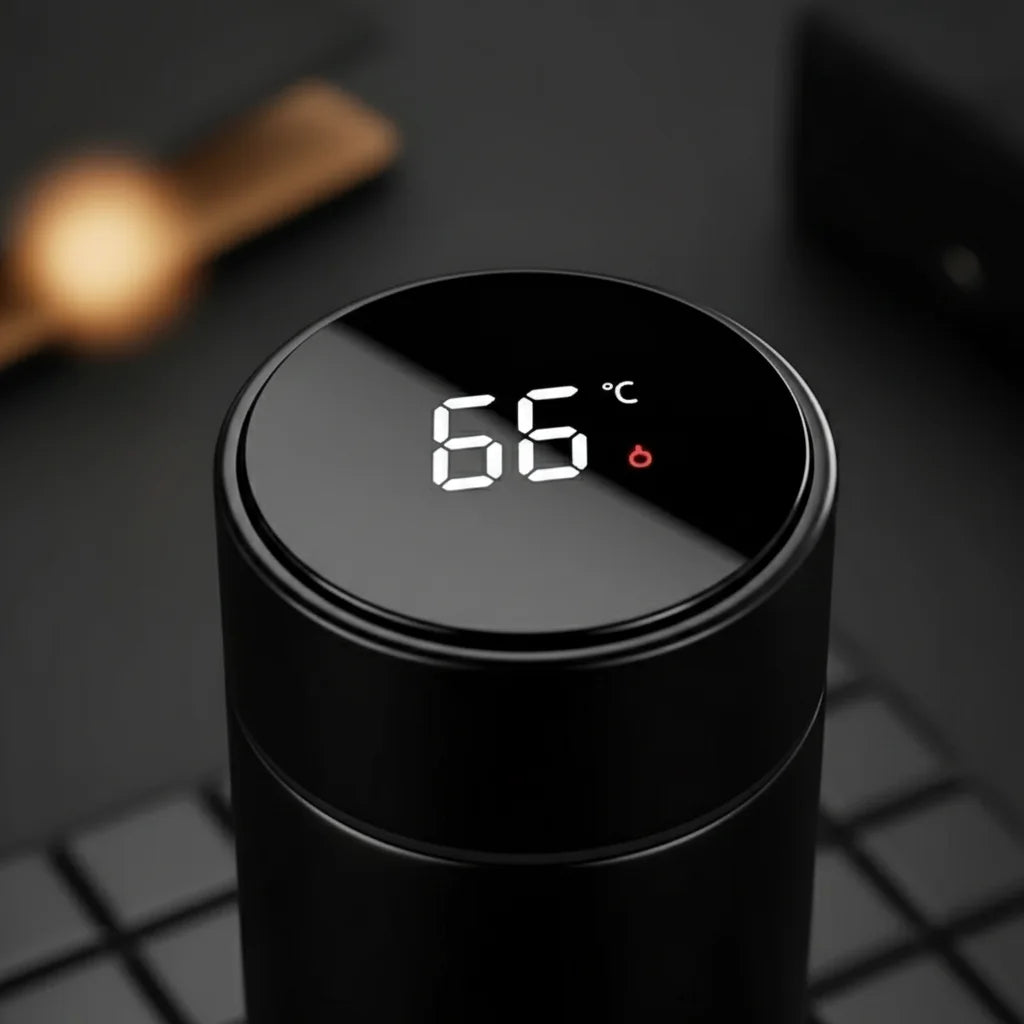 PrimeFit Smart Temperature Thermos – 500ml Stainless Steel Vacuum Insulated Bottle