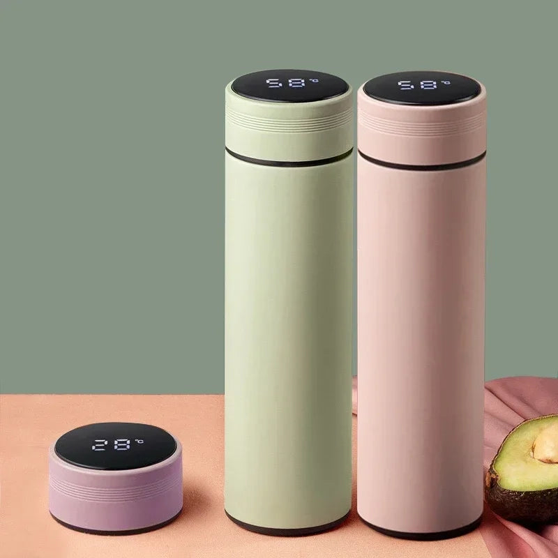 PrimeFit Smart Temperature Thermos – 500ml Stainless Steel Vacuum Insulated Bottle