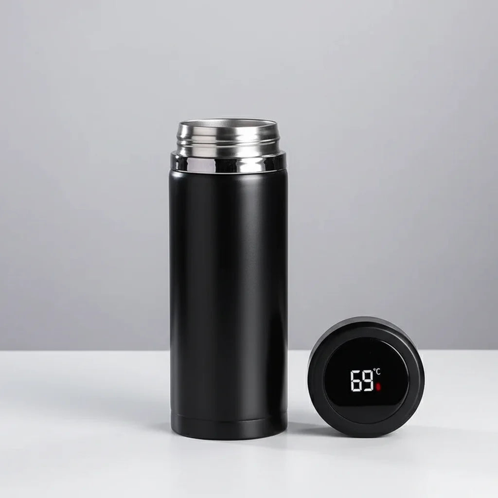 PrimeFit Smart Temp Vacuum Flask – 1L Stainless Steel Thermos with LED Temperature Display