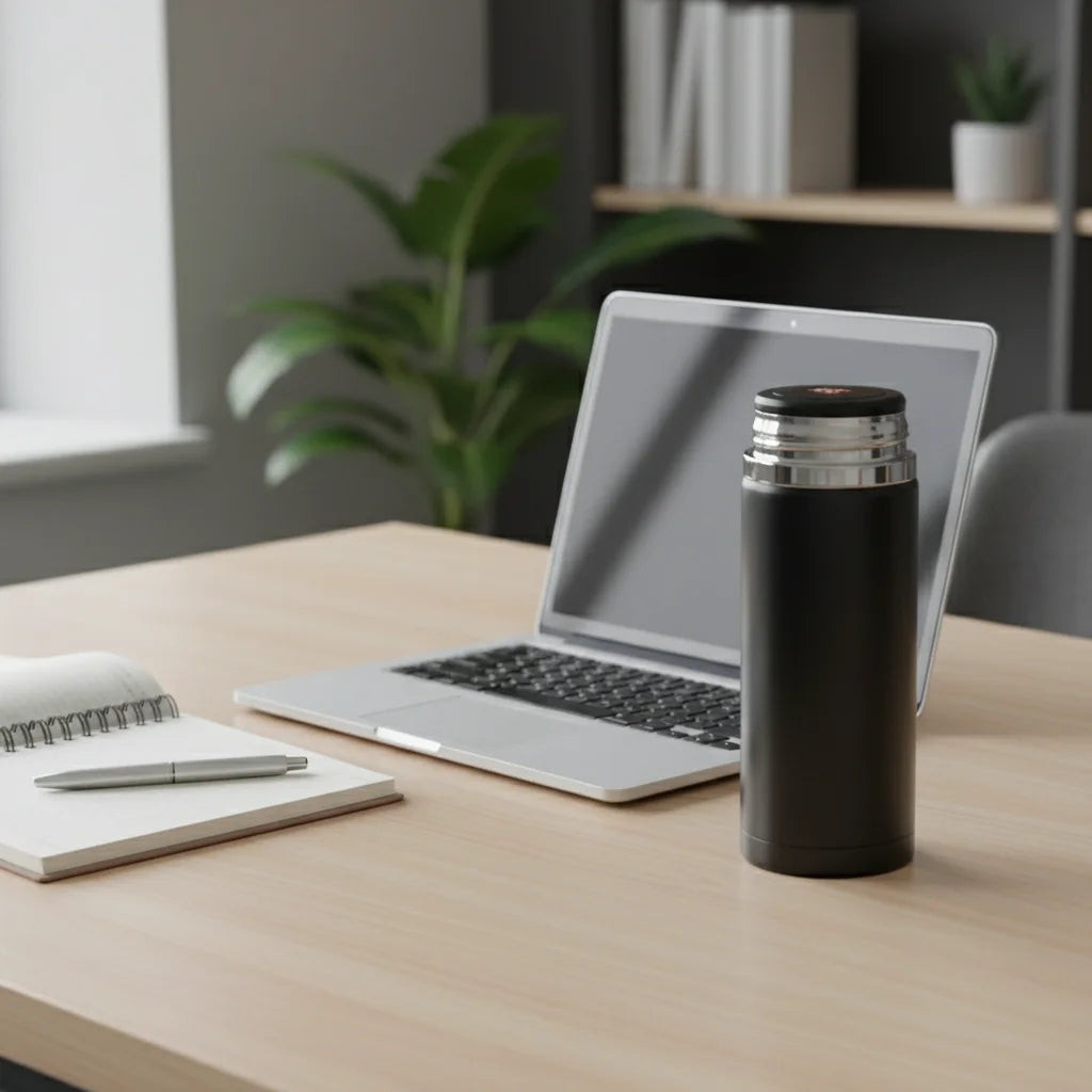 PrimeFit Smart Temp Vacuum Flask – 1L Stainless Steel Thermos with LED Temperature Display