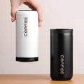 PrimeFit Compact Stainless Steel Thermos Mug – 400ml Leakproof Travel Coffee & Gym Insulated Bottle