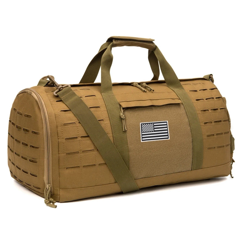 PrimeFit 40L Tactical Gym Duffel Bag – Heavy Duty Sports & Travel Training Backpack for Men