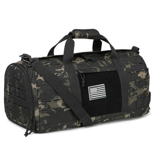 PrimeFit 40L Tactical Gym Duffel Bag – Heavy Duty Sports & Travel Training Backpack for Men