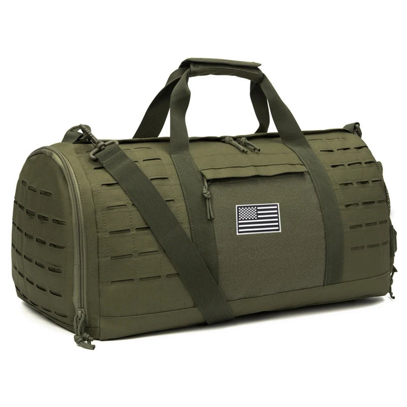 PrimeFit 40L Tactical Gym Duffel Bag – Heavy Duty Sports & Travel Training Backpack for Men