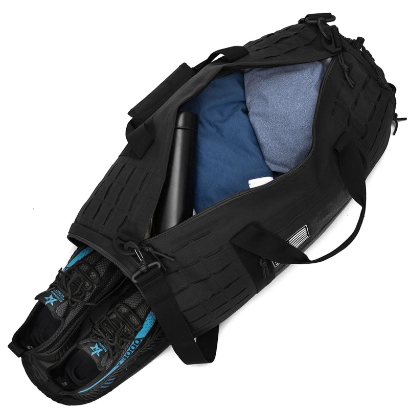 PrimeFit 40L Tactical Gym Duffel Bag – Heavy Duty Sports & Travel Training Backpack for Men
