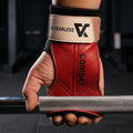 PrimeFit Cowhide 3-Layer Lifting Grip Pads – Deadlift & Pull-Up Wrist Support Gloves for Gym Training