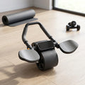 PrimeFit 3-in-1 Ab Roller – Core Workout Wheel with Knee Pad, Phone Holder & Timer for Home Training
