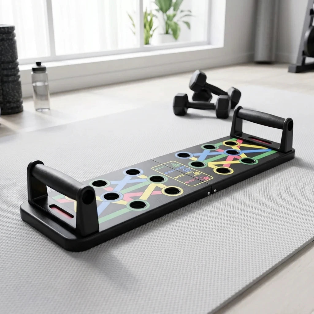 PrimeFit Push Up & Core Training Board – Color-Coded Home Gym System for Chest, Arms, Shoulders & Abdominal Workouts