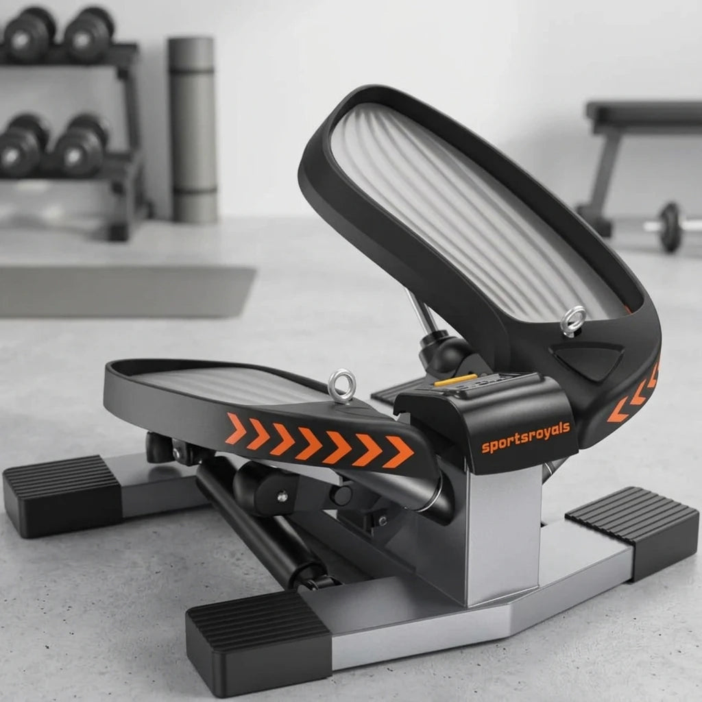 PrimeFit Mini Stair Stepper – Twist Step Exercise Machine with Resistance Bands for Full Body Cardio, Fat Burning & Home Fitness Training