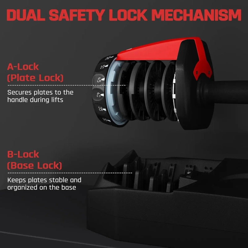 PrimeFit Quick Change Adjustable Dumbbell Set – Full Body Strength Training for Home Gym