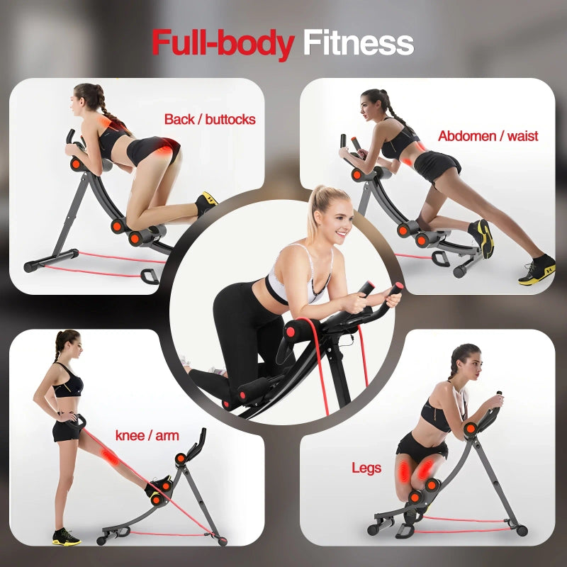 PrimeFit Foldable Ab Trainer – Core & Abdominal Workout Machine with LCD Display