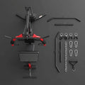 PrimeFit All-in-One Home Gym Station – Multi-Function Strength Training System with Pulley & Seated Row
