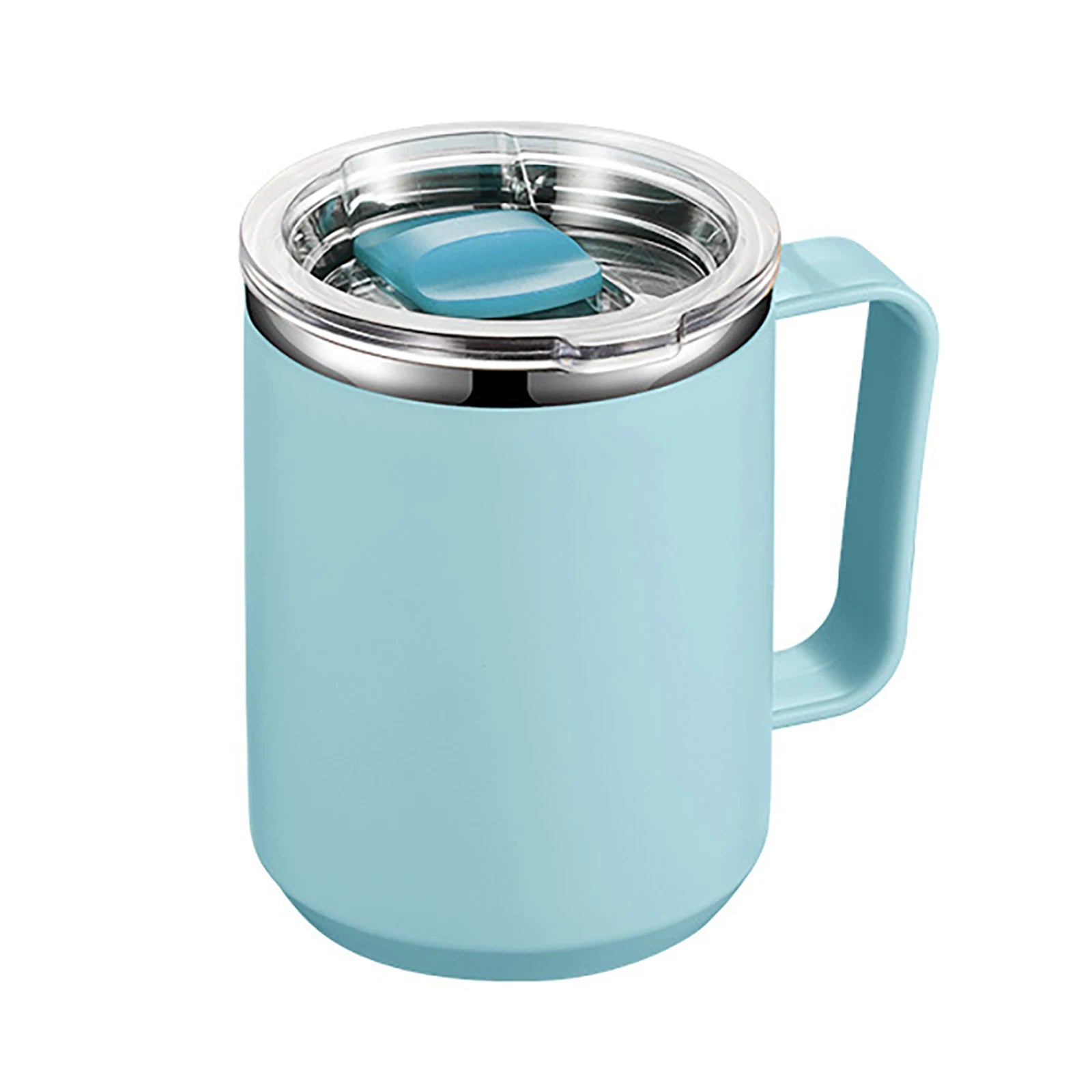 450ml Stainless Steel Vacuum Flask – Double-Layer Insulated Handy Cup with Handle & Lid