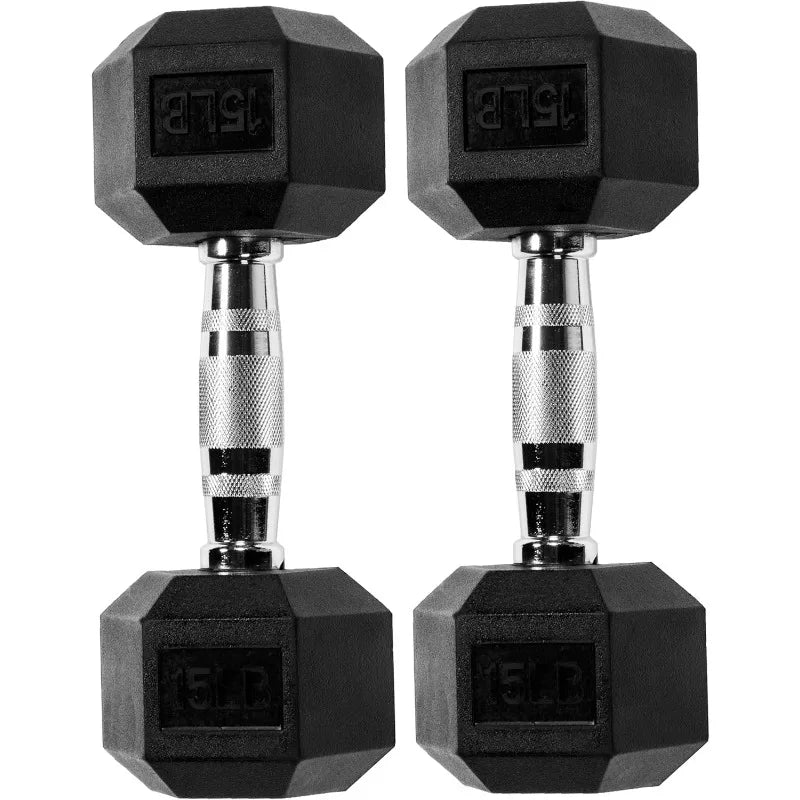 Premium Rubber Encased Hex Dumbbell