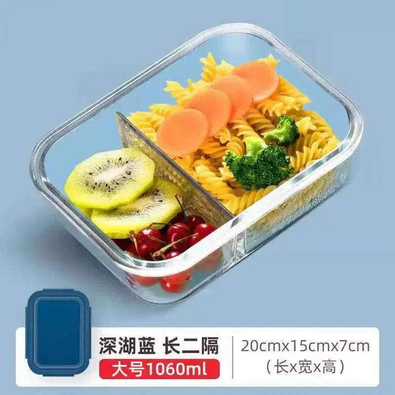 Microwave Glass Lunch Box – Heat-Resistant Sealed Food Storage with Lid