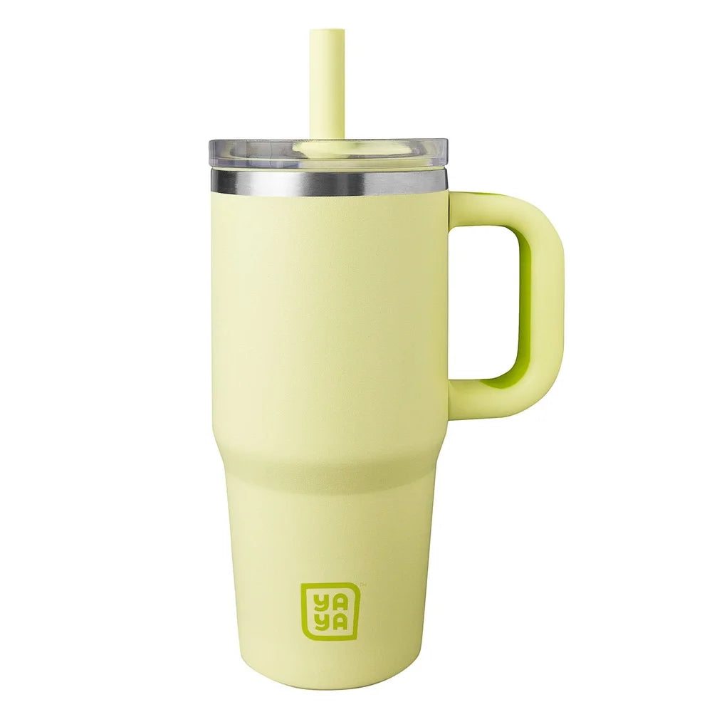 My First Travel Tumbler for Toddlers – 12oz Spill-Safe Cup with Reusable Straw (Yellow)