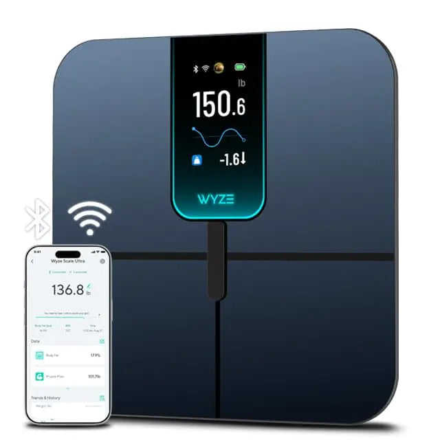 Ultra Smart Scale – 4.3" Color Display, Wi-Fi & Bluetooth Body Composition Analyzer (400 lbs)