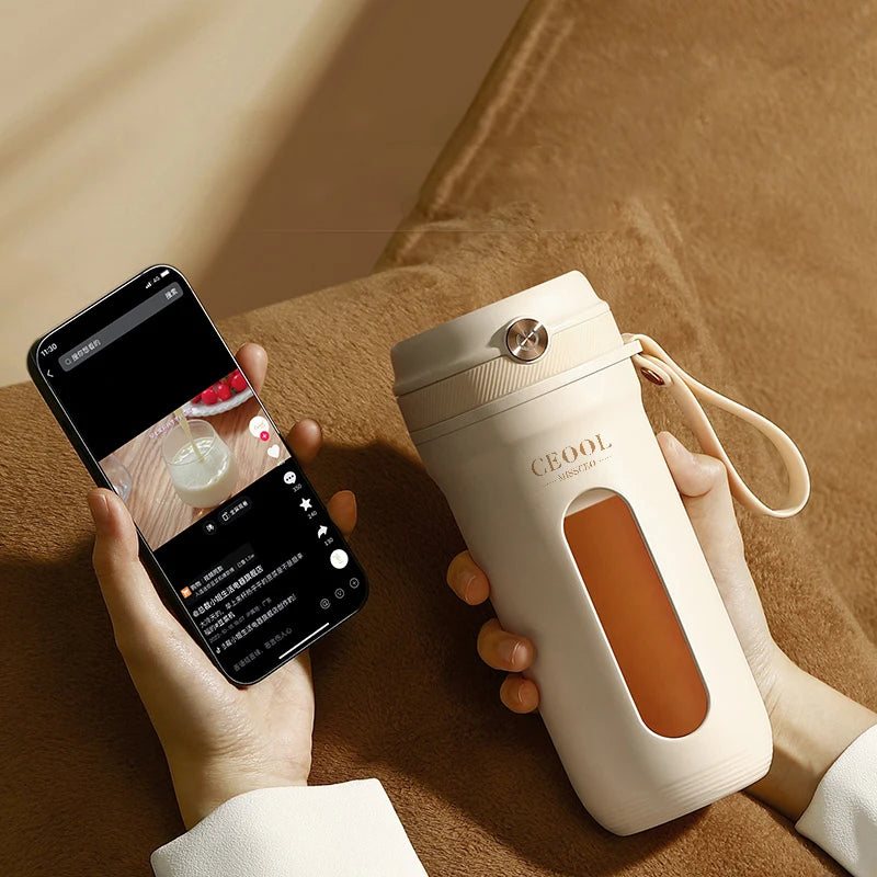 Portable Electric Blender – 350ml USB Rechargeable Smoothie & Juice Maker (4/10 Blade Options)