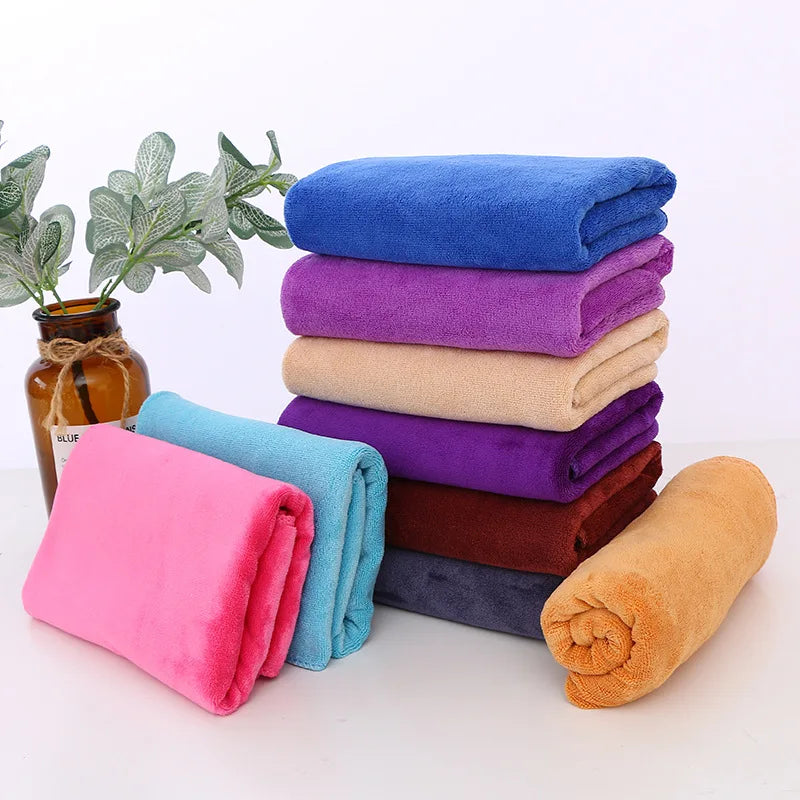 10PCS 30x60cm Microfiber Hair Towels – Custom LOGO with Free Laser Embossing | Beauty Salon & BarberShop Gift