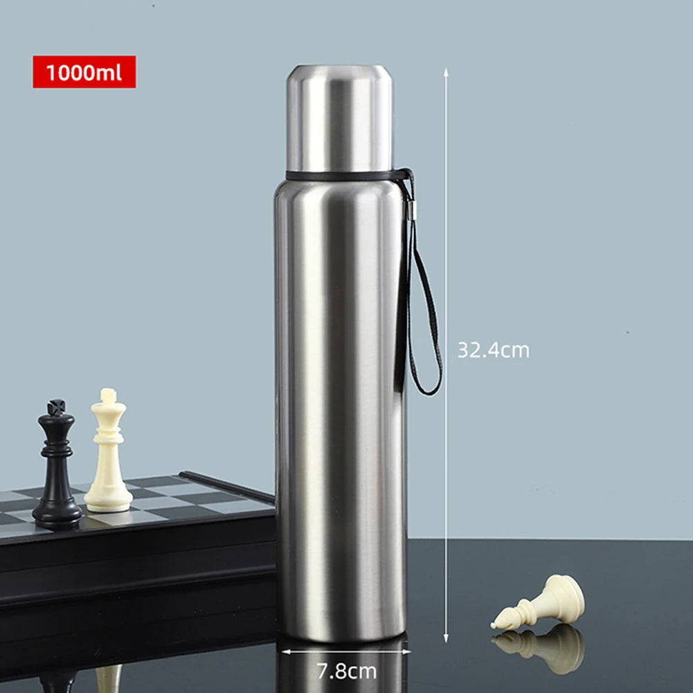 Large Capacity Thermal Water Bottle – Insulated Stainless Steel Tumbler for Hot & Cold Drinks