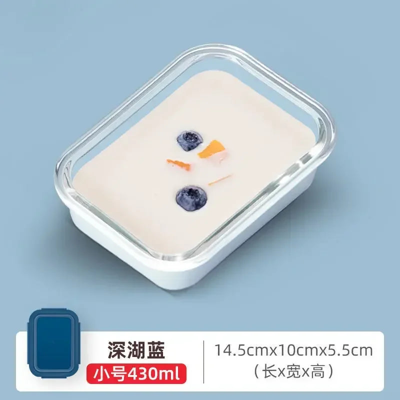 Microwave Glass Lunch Box – Heat-Resistant Sealed Food Storage with Lid