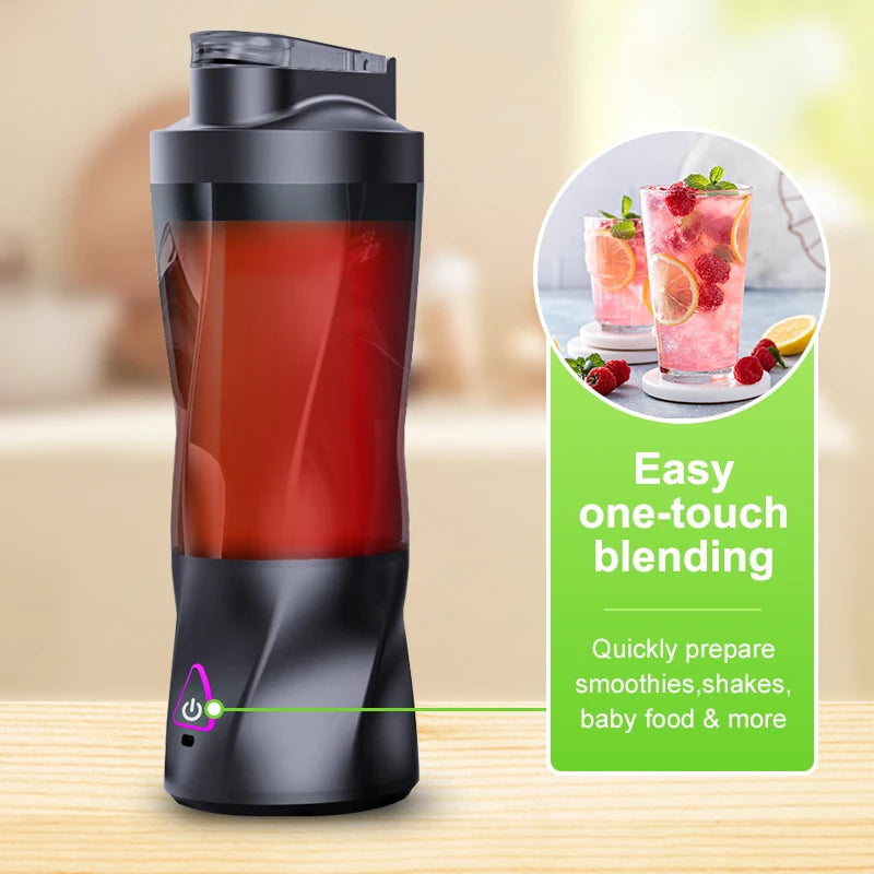Portable Electric Juicer Blender – 700ml USB Rechargeable Smoothie & Shake Maker