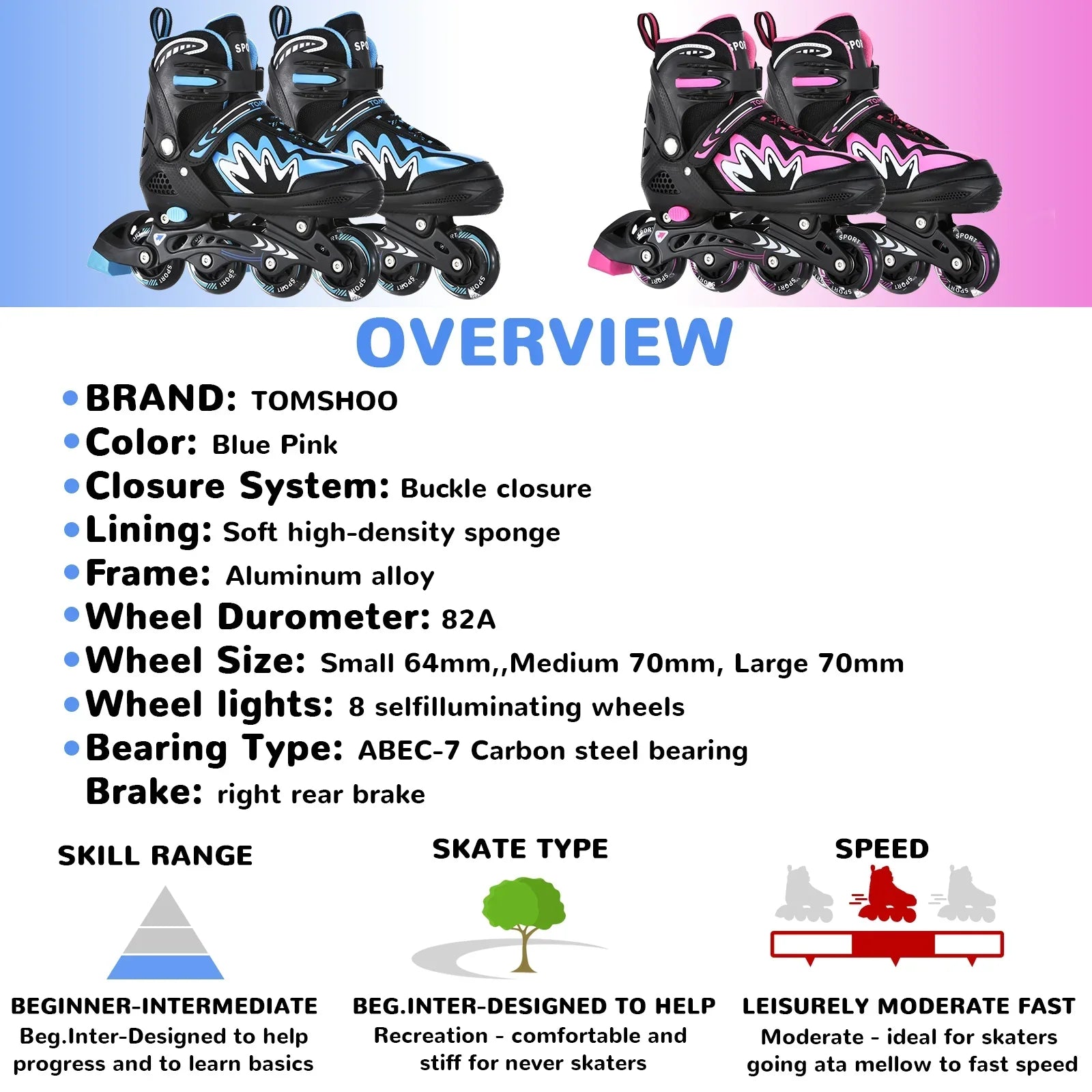 Adjustable Size Roller skates