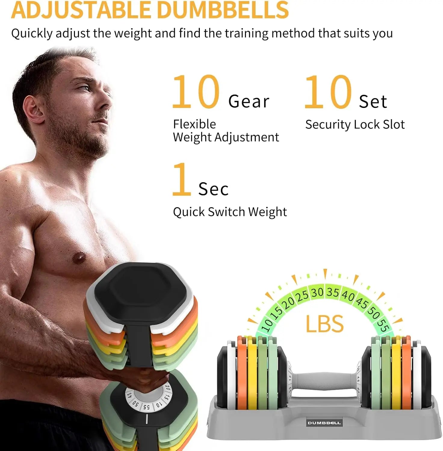 Adjustable Dumbbells Set