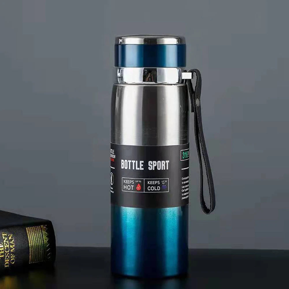 1000ml Insulated Stainless Steel Water Bottle – Portable Sports Vacuum Flask for Hot & Cold Drinks