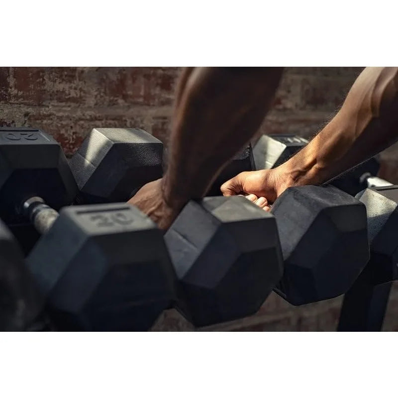 Premium Rubber Encased Hex Dumbbell