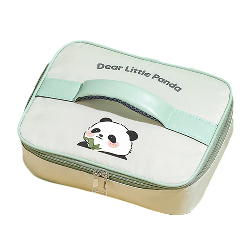 Stainless Steel Leakproof Lunch Box – Microwave Safe Bento with 2/4/5 Compartments (Panda Design)