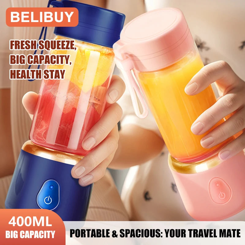 530ml Portable Electric Juicer – USB Rechargeable Smoothie & Fruit Blender