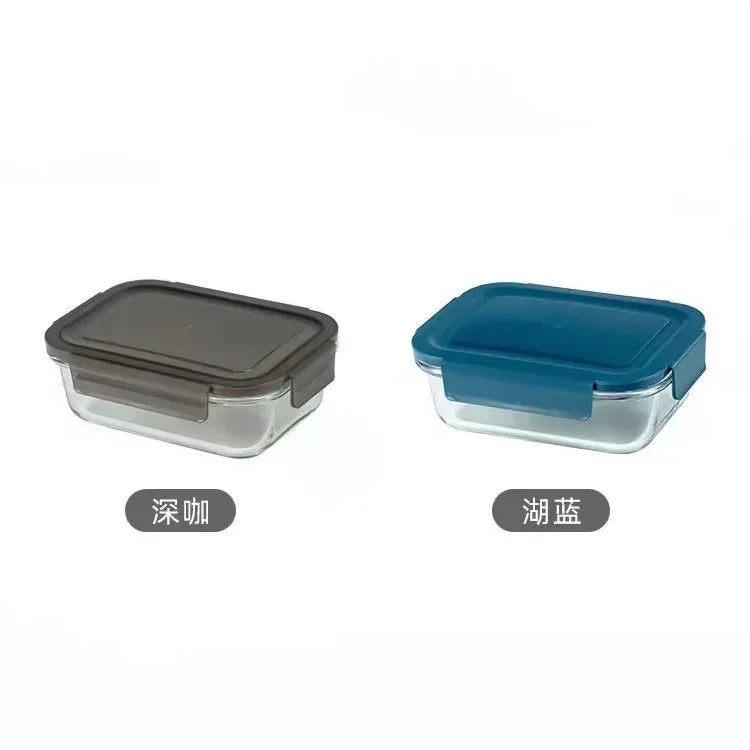 Microwave Glass Lunch Box – Heat-Resistant Sealed Food Storage with Lid