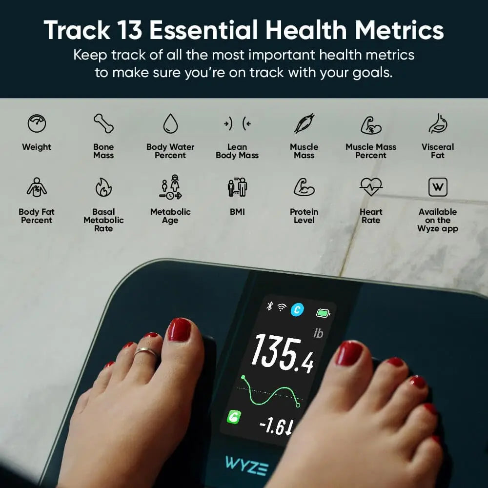 Ultra Smart Scale – 4.3" Color Display, Wi-Fi & Bluetooth Body Composition Analyzer (400 lbs)