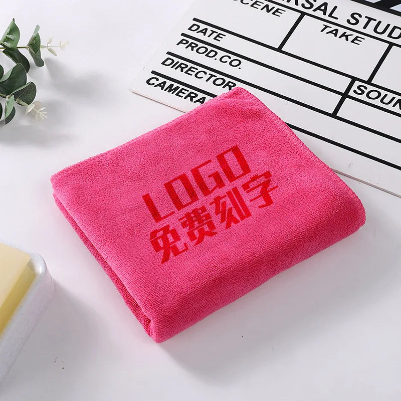 10PCS 30x60cm Microfiber Hair Towels – Custom LOGO with Free Laser Embossing | Beauty Salon & BarberShop Gift