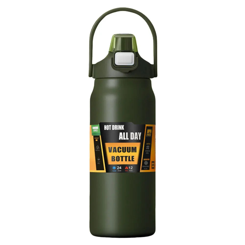 1200ml Insulated Stainless Steel Water Bottle – Wide Mouth Thermal Flask for Hot & Cold Drinks