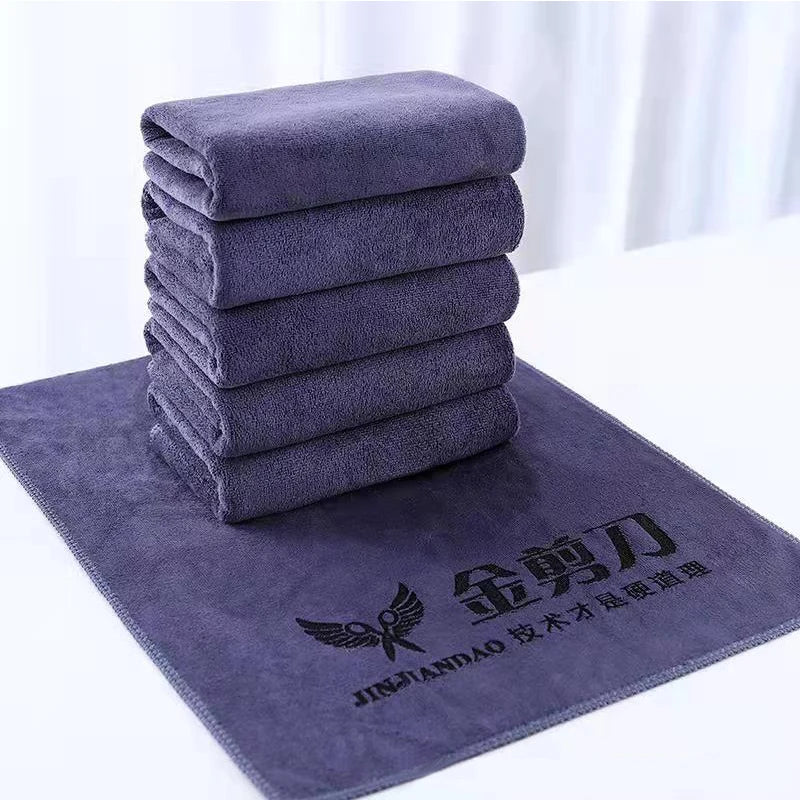 10PCS 30x60cm Microfiber Hair Towels – Custom LOGO with Free Laser Embossing | Beauty Salon & BarberShop Gift