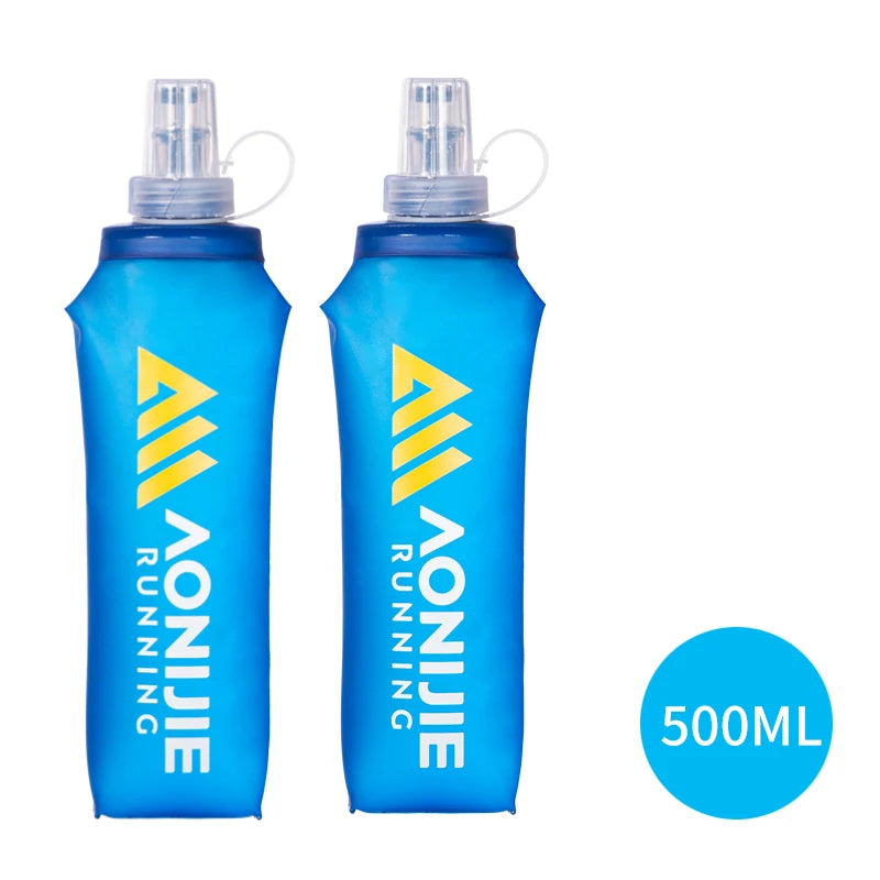 AONIJIE SD30 Soft Folding Water Bottle – 250/500ml TPU Collapsible Flask for Running, Hiking & Cycling