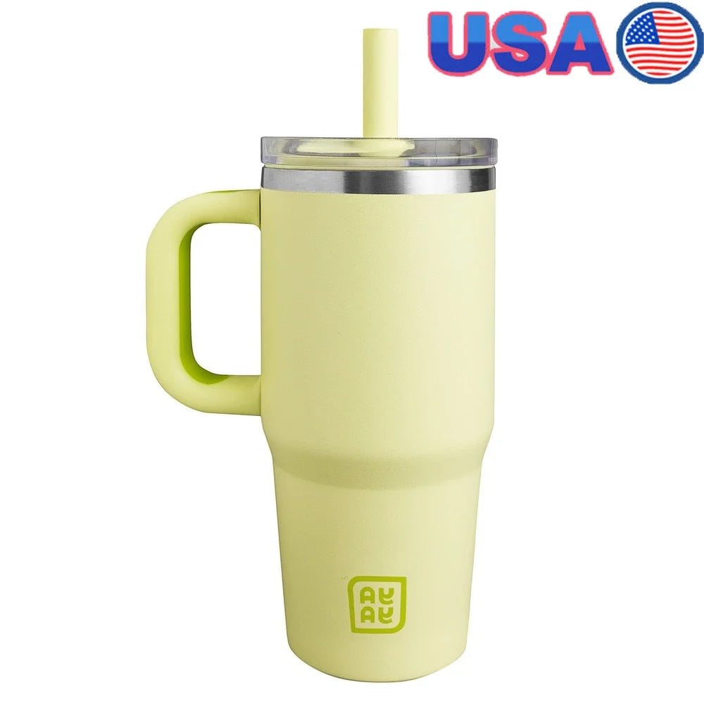 My First Travel Tumbler for Toddlers – 12oz Spill-Safe Cup with Reusable Straw (Yellow)