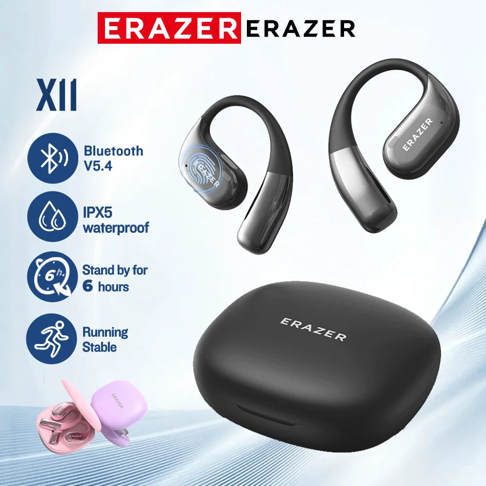 Erazer X11 Open-Ear Bluetooth 5.4 Earphones – Waterproof Sports Headphones with HiFi Sound & 36H Battery