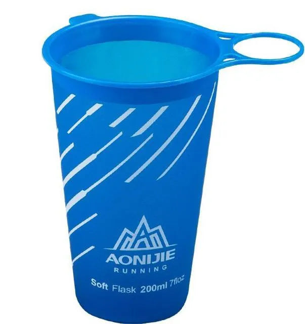 AONIJIE 250ml/500ml/600ml Soft Folding Water Bottle – Collapsible TPU Flask for Running, Hiking & Hydration Packs